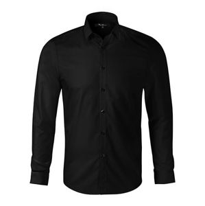 MALFINI Pánska košeľa s dlhým rukávom Dynamic - Čierna | M