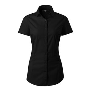 MALFINI Dámska košeľa s krátkym rukávom Flash - Čierna | L