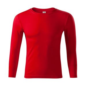 MALFINI Tričko s dlhým rukávom Progress LS - Červená | XL