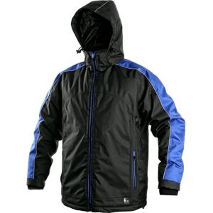 Canis Pánska zimná bunda BRIGHTON - Čierna / modrá | XL