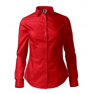 MALFINI Dámska košeľa s dlhým rukávom Style - Červená | XS