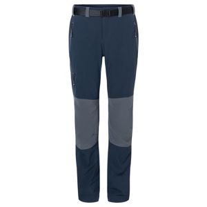 James & Nicholson Pánske trekingové nohavice JN1206 - Tmavomodrá / tmavošedá | XL