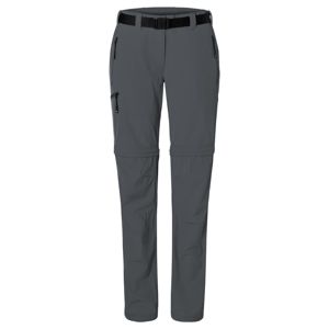 James & Nicholson Pánske outdoorové nohavice s odopínateľnými nohavicami JN1202 - Tmavošedá | XXXL