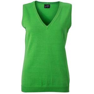 James & Nicholson Dámsky sveter bez rukávov JN656 - Zelená | XS