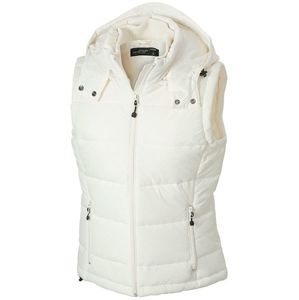 James & Nicholson Dámska zimná vesta s kapucňou JN1005 - Prírodná | XL