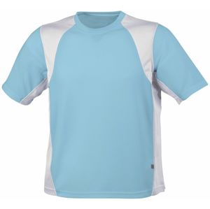 James & Nicholson Pánske športové tričko s krátkym rukávom JN306 - Oceán / biela | L