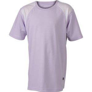 James & Nicholson Detské športové tričko s krátkym rukávom JN397k - Orgovánová / biela | XL