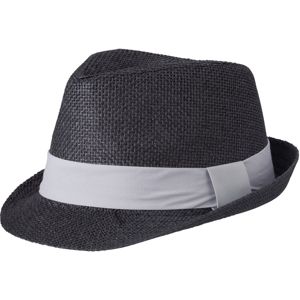 Myrtle Beach Letný klobúk MB6564 - Čierna / svetlošedá | S/M