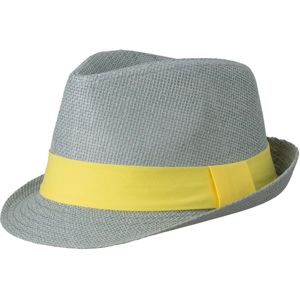 Myrtle Beach Letný klobúk MB6564 - Svetlošedá / žltá | S/M