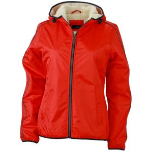 James & Nicholson Dámska bunda Baránok JN1103 - Světle červená / bílá | XL