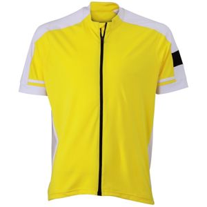 James & Nicholson Pánsky cyklistický dres JN454 - Slnečná žltá | L