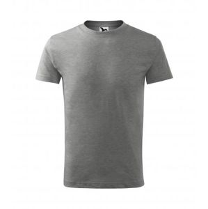 MALFINI Detské tričko Basic - Tmavošedý melír | 158 cm (12 rokov)