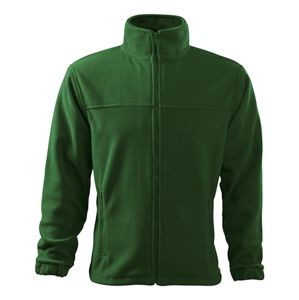 MALFINI Pánska fleecová mikina Jacket - Fľaškovo zelená | M