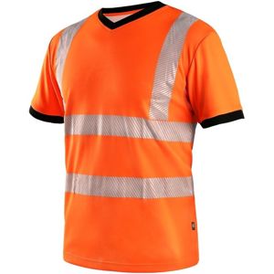 Canis Reflexné tričko CXS RIPON - Oranžová / čierna | XL