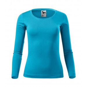 MALFINI Dámske tričko s dlhým rukávom Fit-T Long Sleeve - Tyrkysová | XL