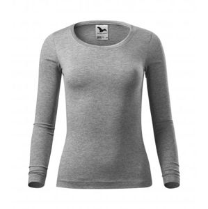MALFINI Dámske tričko s dlhým rukávom Fit-T Long Sleeve - Tmavošedý melír | XL