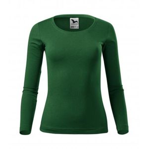 MALFINI Dámske tričko s dlhým rukávom Fit-T Long Sleeve - Fľaškovo zelená | M