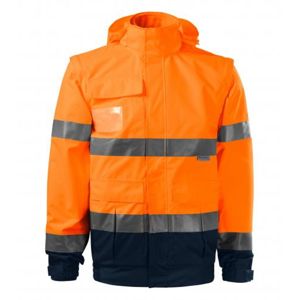 MALFINI Reflexná bunda HV Guard 4 in 1 - Reflexná oranžová | L