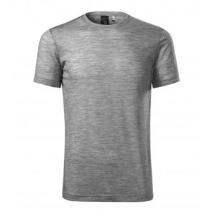 MALFINI Pánske tričko Merino Rise - Tmavošedý melír | S