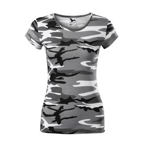 MALFINI Dámske tričko Camo Pure - Maskáčová šedá | XS