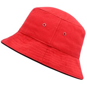Myrtle Beach Bavlnený klobúk MB012 - Červená / čierna | S/M