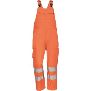 Cerva Reflexné pracovné nohavice s náprsenkou GANDIA - Oranžová | 48