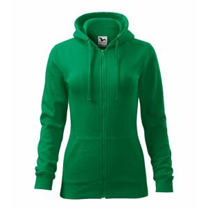 MALFINI Dámska mikina Trendy Zipper - Stredne zelená | L