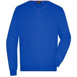 James & Nicholson Pánsky bavlnený sveter JN659 - Kráľovská modrá | M