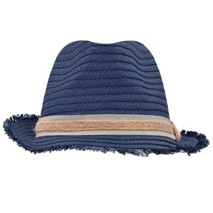 Myrtle Beach Letný slamenný klobúk MB6703 - Džínsová / piesková | S/M
