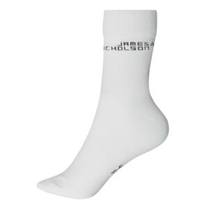 James & Nicholson Vysoké ponožky s biobavlnou 8032 - Biela | 45-47