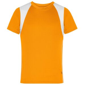 James & Nicholson Detské športové tričko s krátkym rukávom JN397k - Oranžová / biela | M