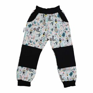 Bontis Detské softshellové nohavice - Biela / čierna | 98 cm