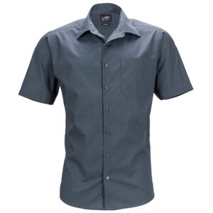 James & Nicholson Pánska košeľa s krátkym rukávom JN644 - Tmavošedá | XL