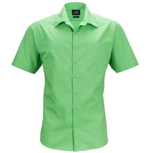 James & Nicholson Pánska košeľa s krátkym rukávom JN644 - Limetkovo zelená | XXL
