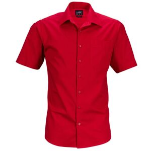 James & Nicholson Pánska košeľa s krátkym rukávom JN644 - Červená | XXXL