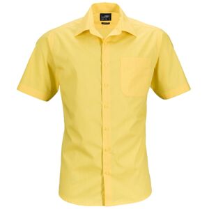 James & Nicholson Pánska košeľa s krátkym rukávom JN644 - Žltá | XXXXXXL