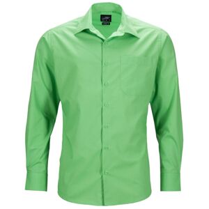James & Nicholson Pánska košeľa s dlhým rukávom JN642 - Limetkovo zelená | S