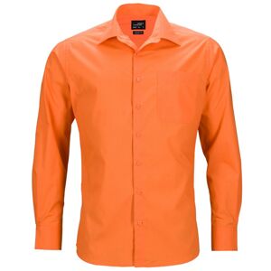 James & Nicholson Pánska košeľa s dlhým rukávom JN642 - Oranžová | XL