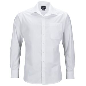 James & Nicholson Pánska košeľa s dlhým rukávom JN642 - Biela | XXL