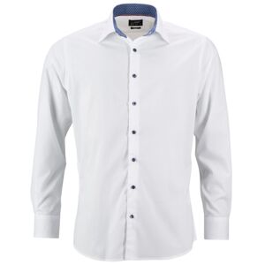 James & Nicholson Pánska biela košeľa JN648 - XXL
