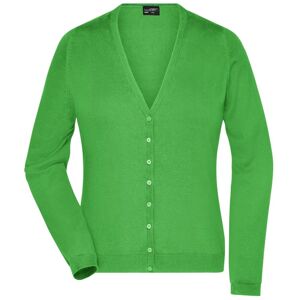 James & Nicholson Dámsky bavlnený sveter JN660 - Zelená | XXL