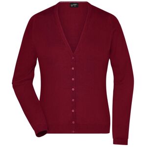 James & Nicholson Dámsky bavlnený sveter JN660 - Bordeaux | S