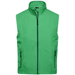 James & Nicholson Pánska softshellová vesta JN1022 - Zelená | S