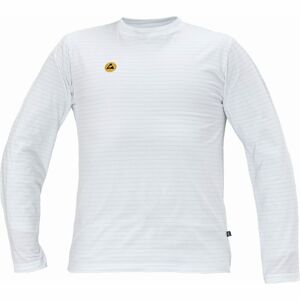 Cerva Antistatické tričko s dlhým rukávom NOYO ESD - Biela | M