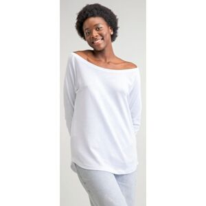 Mantis Predĺžené dámske tričko s dlhými rukávmi - Biela | XL