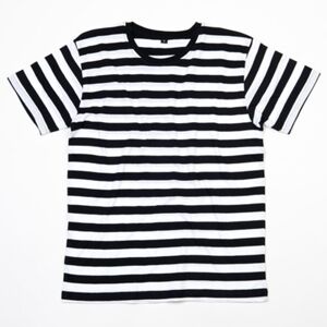 Mantis Pánske pásikavé tričko - Čierna / biela | L