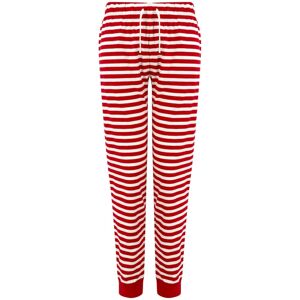SF (Skinnifit) Dámske pyžamové nohavice so vzorom - Tmavozelená / biela | M