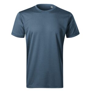 MALFINI Pánske tričko Chance - Tmavý denim melír | S