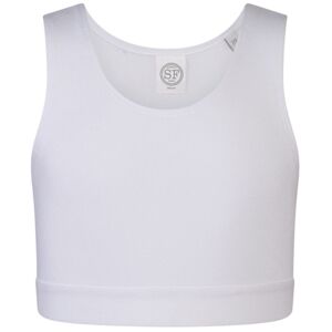SF (Skinnifit) Dievčenský crop top s ramienkami - Biela / biela | 9-10 rokov