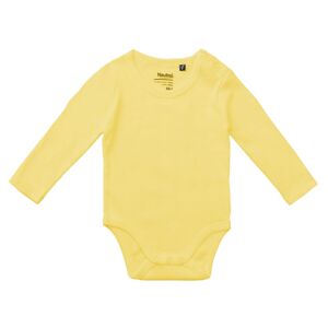 Neutral Detské body s dlhými rukávmi z organickej Fairtrade bavlny - Dusty yellow | 86